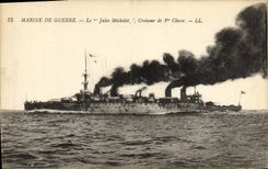 CPA Bateau Jules Michelet Croiseur de 1ere classe