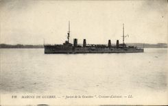 CPA Bateau Jurien de la Graviere Croiseur Cuirasse