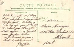 Vintage Postcard Bateau Justice Armours has Avion turrets