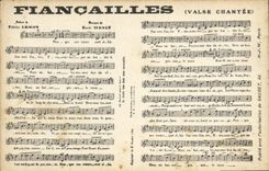 CPA Fiancailles Valse chantee Lemon Wesly