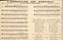 Postal la Herencia de Pierrot Jean París Gauwin