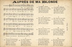 CPA Aupres de ma blonde 