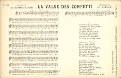 Postal lo valsea de los Confetis Leo Lelievre Rayel Lust