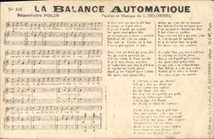 Postal la balanza automática Polin Delormel