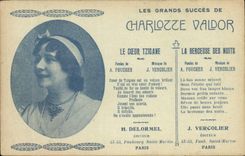 Postal Charlozze Caldor el corazón gitano la nana de las noches