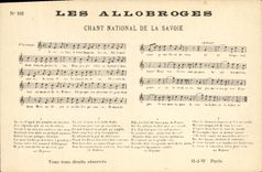 CPA Les Allobroges Chant national de la Savoie