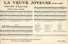 CPA La Veuve Joyeuse Franz Lehar 