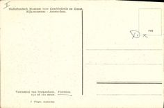 Vintage Postcard Rijksmuseum Amsterdam Vouwstoel