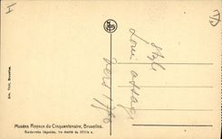 Vintage Postcard Royal Museums of the Fiftieth anniversary Brussels Wardrobe inhabitant of Liège