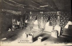 Vintage Postcard Auvergne Interior From the Auvergne