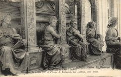 CPA Abbaye de Saint Denis Tombeau de Louis XII et d'Anne de Bretagne les Apotres 