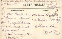 Vintage Postcard Militaria Avignon Engineering military Operates bridging