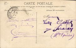 CPA Militaria Avignon Pont a traille par le 7eme Genie