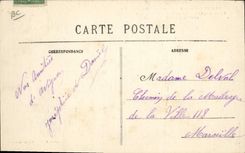 Postal Militaria Aviñón Cuartel de la 7.o Ingeniería Tribunal de la República Reunión en el Tribunal de honor antes de la salida para el frente