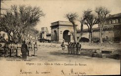 Postal Militaria Aviñón Ir del Oulle Ejercicios de los reclutas