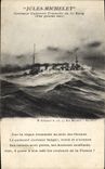 CPA Bateau Jules Michelet Croiseur Cuirasse Francais de 1er Rang 