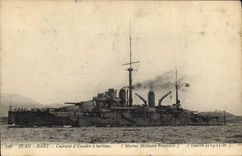 Vintage Postcard Bateau Jean Bart Cuirasse squadron has turbines
