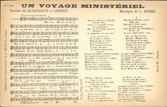 CPA Un voyage ministeriel Queyriaux Chicot Byrec