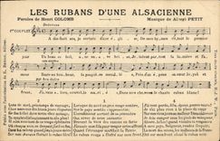 CPA Les rubans d'une Alsacienne Henri Colomb Albrt Petit