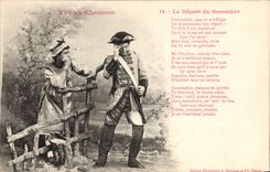 CPA Vieilles chansons Le depart du Grenadier