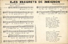 CPA Les regrets de Mignon Villemer Delormel Boissiere