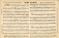 CPA le lac Lamartine Niedermeyer