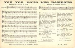 CPA You You sous les bambous Gael et Xam Vincent Scotto