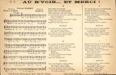 CPA Au r'voir et merci Dalbret Jouve