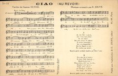 Vintage Postcard Ciao Goodbye Gaston Duthil Jouve