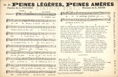 Vintage Postcard light Sorrows Sorrows ameres Foucher Krier