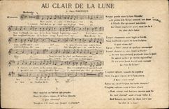 CPA Au clair de la lune 