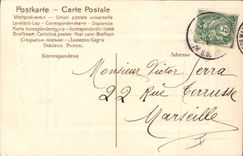 Vintage Postcard Fantasy Flowers Landscape