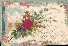 CPA Fantaisie Fleurs Colombes