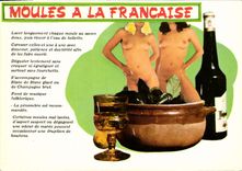 Modern Postcard Moules has the Frenchwoman