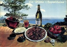 Modern Postcard the Neapolitan pizza pie