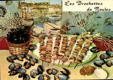 Modern Postcard skewers of moulds