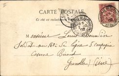 CPA Fantaisie Pitou a sa Francoise Militaria