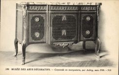 CPA Musee des Arts Decoratifs Commode en marqueterie Aubry