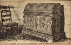 Postal Saumur Vagado municipal al castillo Maletero de matrimonio