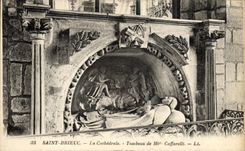 Vintage Postcard Brieuc Saint the cathedral Tomb of Mgr Caffarelli