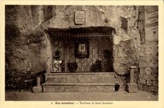 Vintage Postcard Rock Amadour Tomb of Amadour Saint
