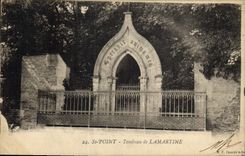 Vintage Postcard St Not Tomb of Lamartine