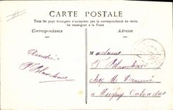 Vintage Postcard Militaria Exercices of bridging of the 3rd Genius has Ecourt Saint Quentin the parade