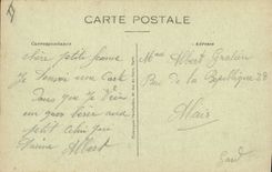 Vintage Postcard Militaria Chauny the bridge of the channel sasute and recreates in footbridge by the Genius