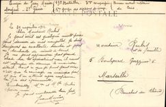 Vintage Postcard Militaria Compiegne Bridge of boats built by the French genius