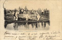 CPA Militaria Saumur Lancement d'un radeau