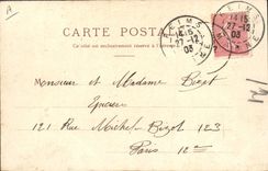 Vintage Postcard Militaria Saumur Launching of a raft