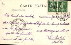 Vintage Postcard Militaria Work of the Genius Bridge flying of boats of crew