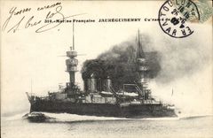 CPA Bateau Jaureguiberry Cruirasse d'escadre