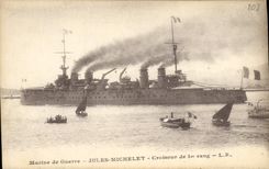 Vintage Postcard Boat Jules Michelet Cruiser of 1st rank